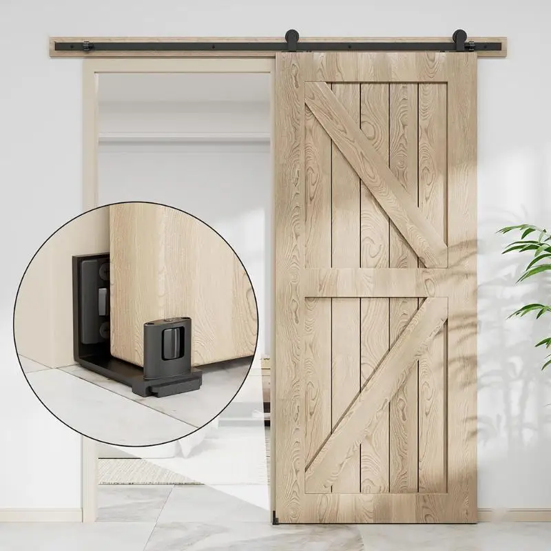 Weather Resistant Adjustable Sliding Door Floor Guide Wall Mounted for Outdoor Patio Barn Garage Exterior Sliding Doors