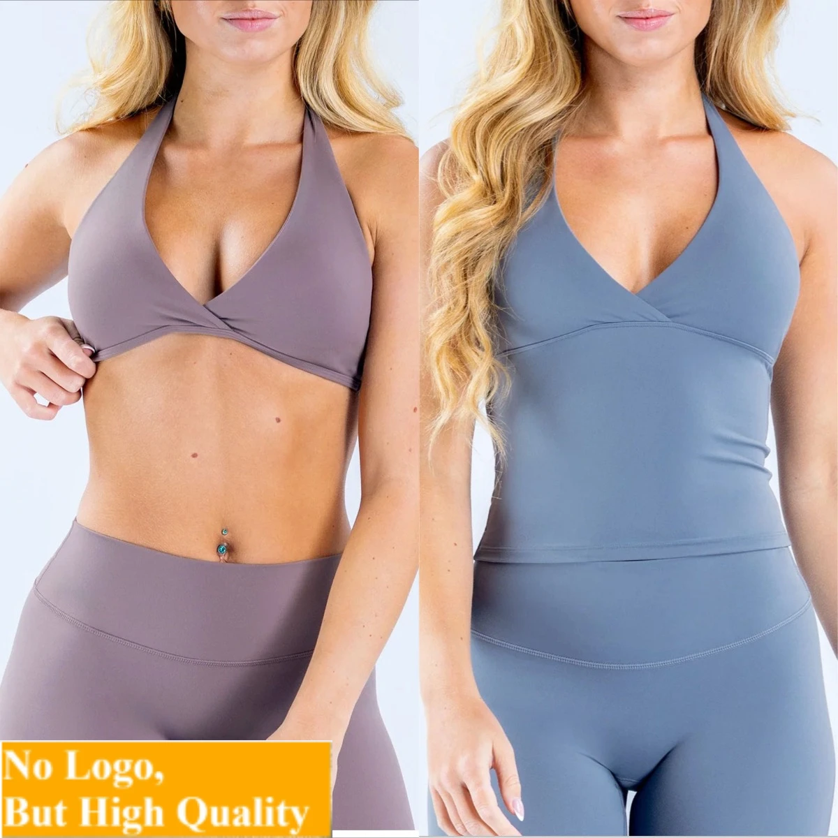 Yoga Fitness Logo - NO LOGO Sexy V-neck neck and