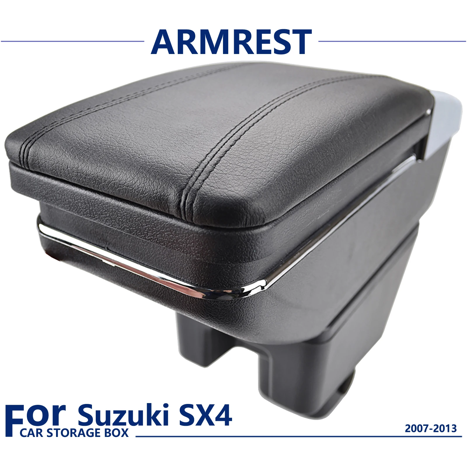 

Armrest Interior Storage Center Box For Suzuki SX4 2007-2013 Large Glove Tray Console Rest Leather Central 2011 Organizer 2012