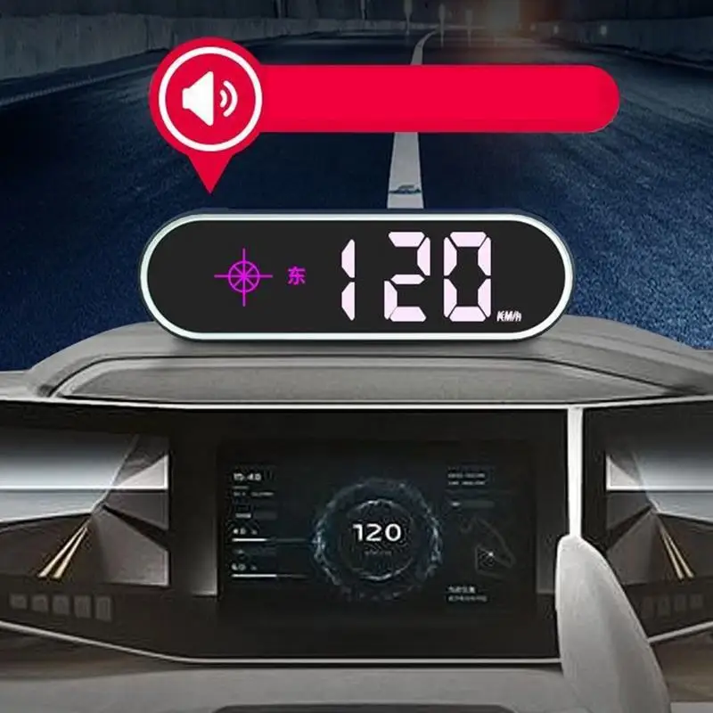 

Safety Car Hud Head Up Display Auto GPS Driving Warning Instrument Speedometer GPS Hud Digital Heads Up Display Smart Gauge