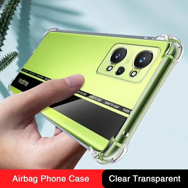 

Anti Knock Airbag Soft Silicone Phone Case for OPPO Realme GTNeo GT Neo2 T Neo 2T Neo2T 5G Transparent TPU Shockproof Back Cover