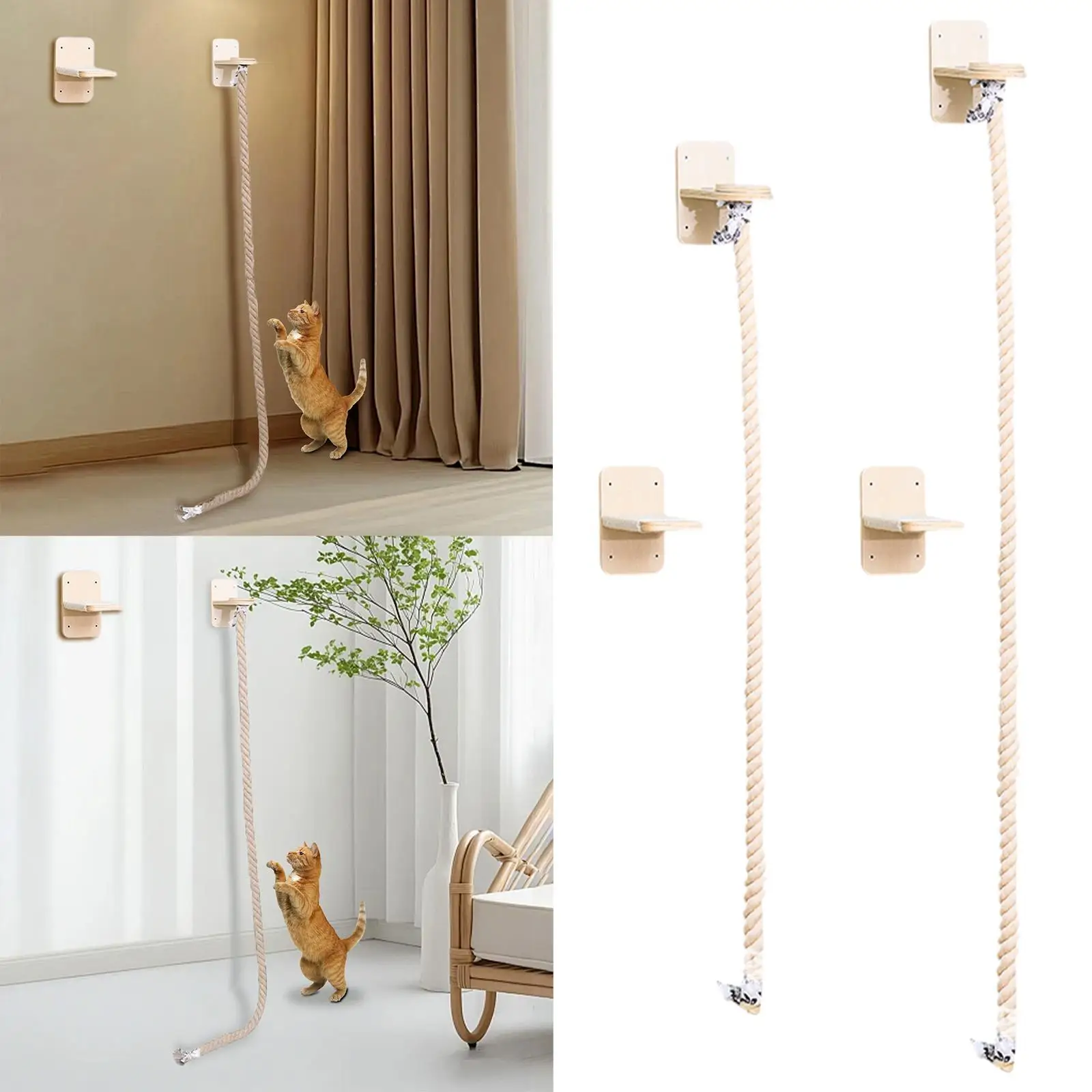 

Scratching Post Wall Shelf Sleeping Wall Mount for Indoor Cats