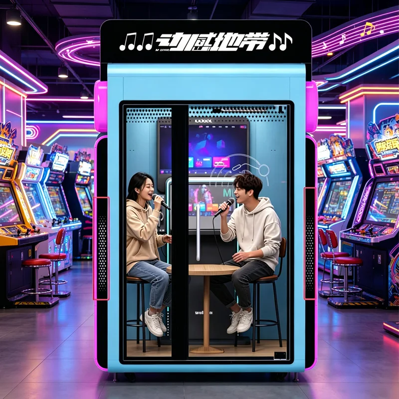 FOODLINE Mini Self Service Karaoke Room Portable Soundproof Singing Kiosk Suitable For Office Building And Shopping Arcade