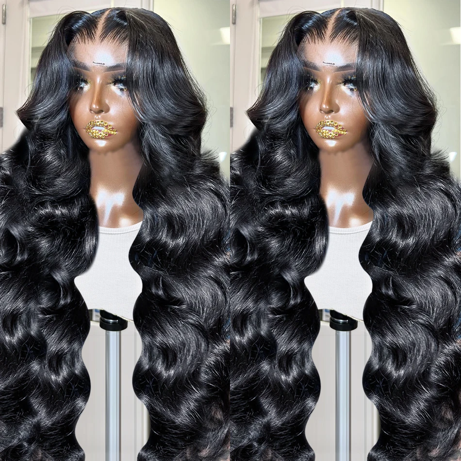 Rosabeauty 13X6 Transparent Body Wave Lace Frontal Wig 13X4 HD Front Human Hair 5X5 Glueless Wig 250 Density