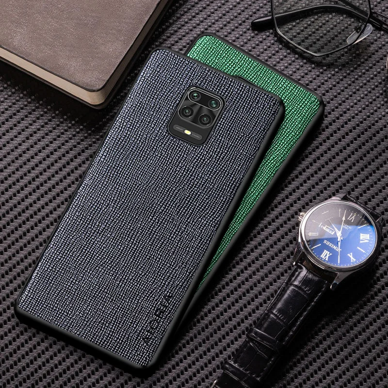 Case for Xiaomi Redmi Note 9 Pro 9S 9T cover Modern Business solid color Leather skin funda for redmi note 9 pro case