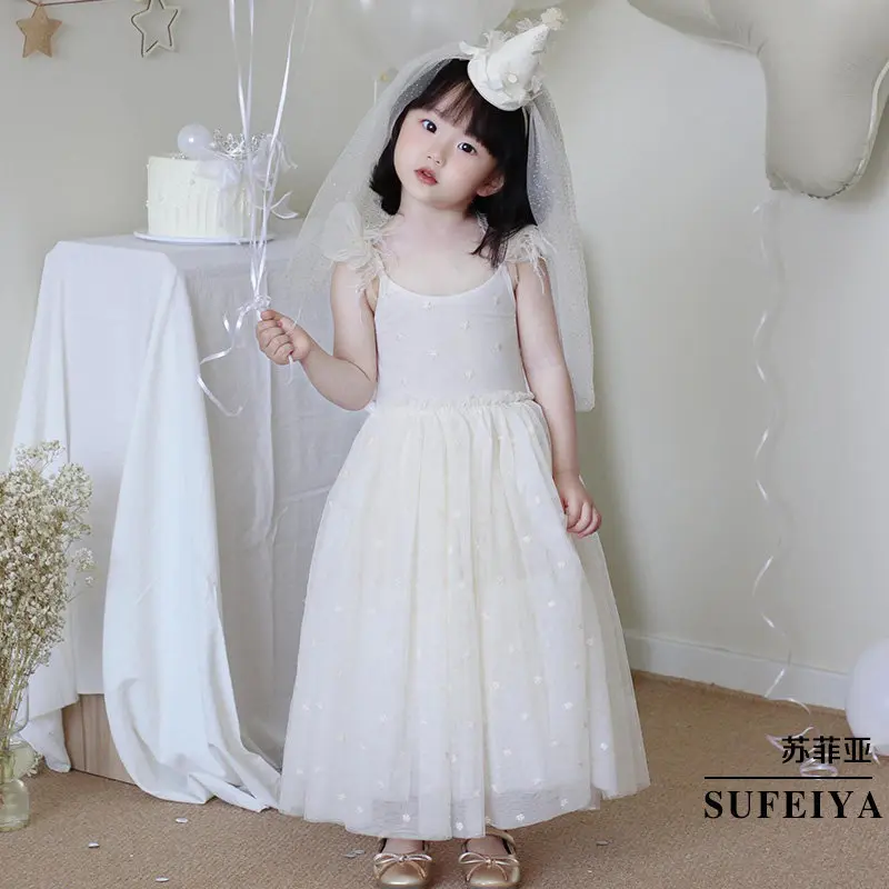 

Летнее платье для девочек 2026: Новинка! Сетчатое платье для маленьких девочек, летнее платье, платье на бретельках, платье принцессы для малышек