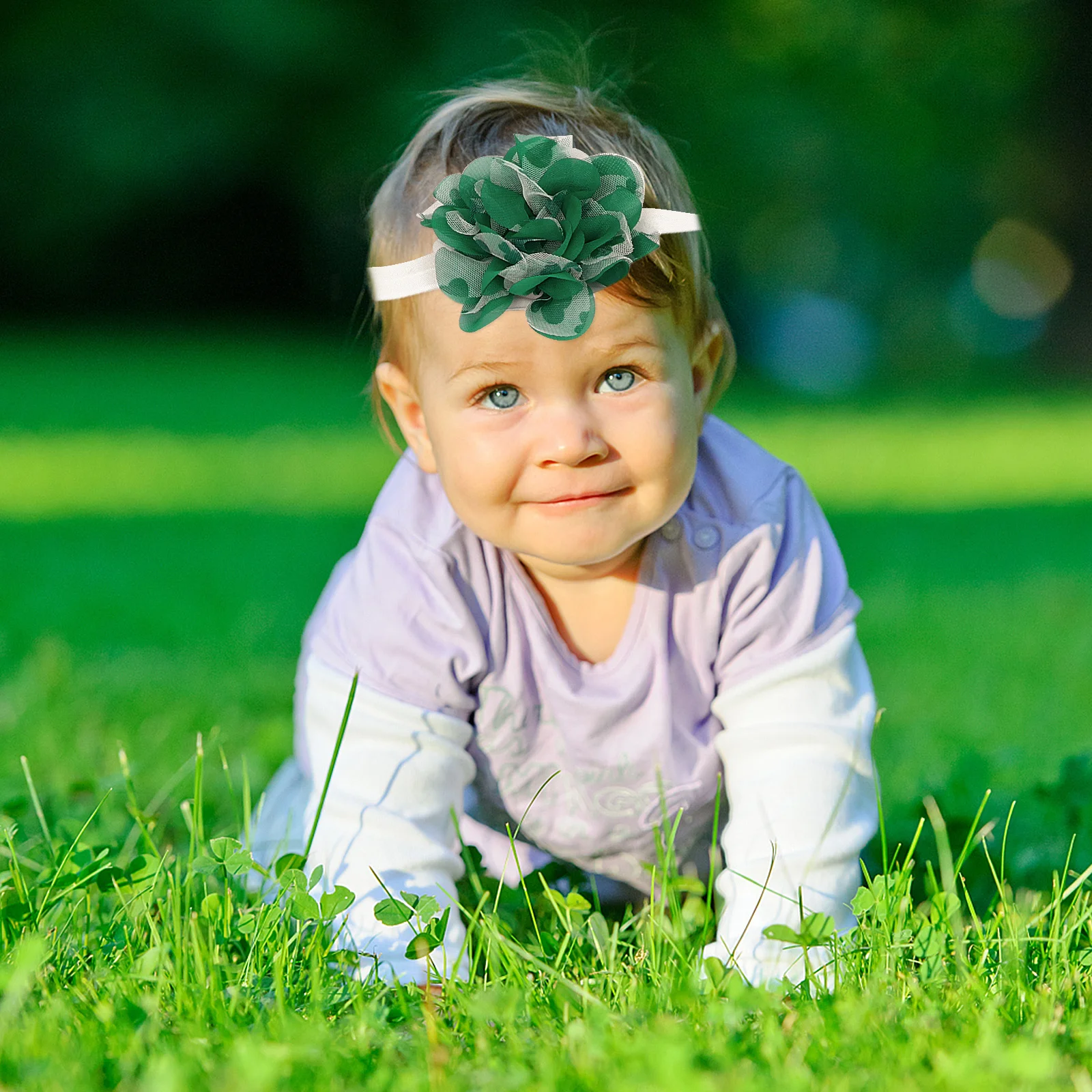 

1Set Clover Skirt Children Gauze Tutu Dress Baby Girl St Patricks Day Costume Green Tutu Party Dress Comfortable Jumpsuit