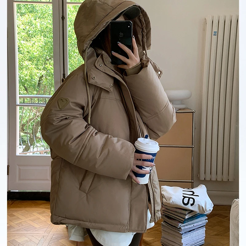 Manteau matelassé en coton optique pour femme, pardessus à capuche, manches longues, veste courte adt surdimensionnée, parkas chaudes, mode d'hiver, 2023