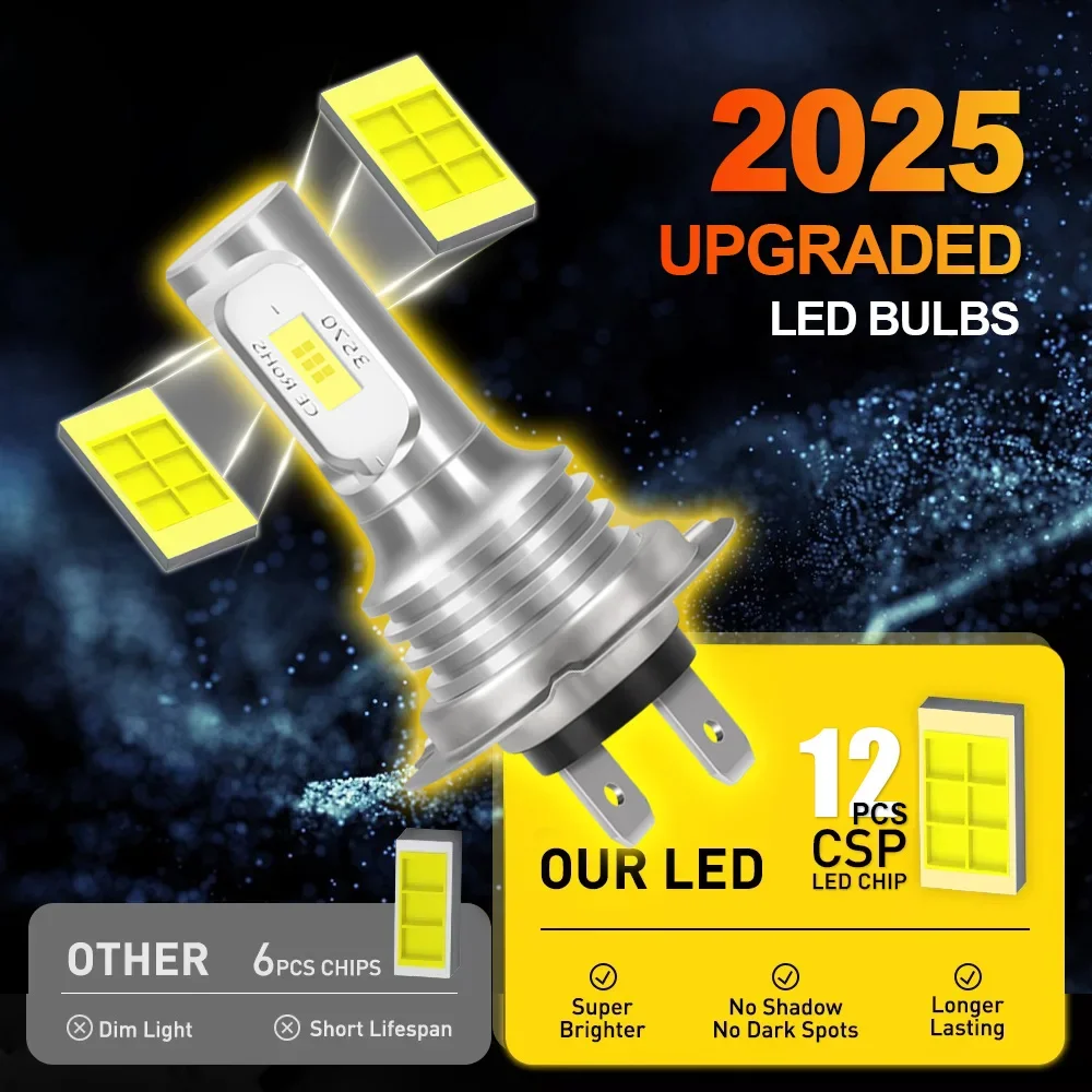 Roadsun For Kawasaki Z900 Z800 Z250 Z1000 1/2X Motorcycle LED Headlight Bulbs Upgrade Plug And Play Hi/Lo Moto Headlamp Ampoules