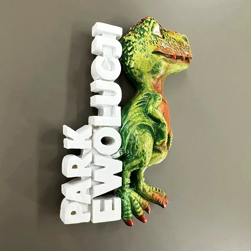 Poland Souvenir Refrigerator Magnet Polish Evolution Museum Dinosaur Fridge Sticker Hand-painted Home Decor Gifts Collection