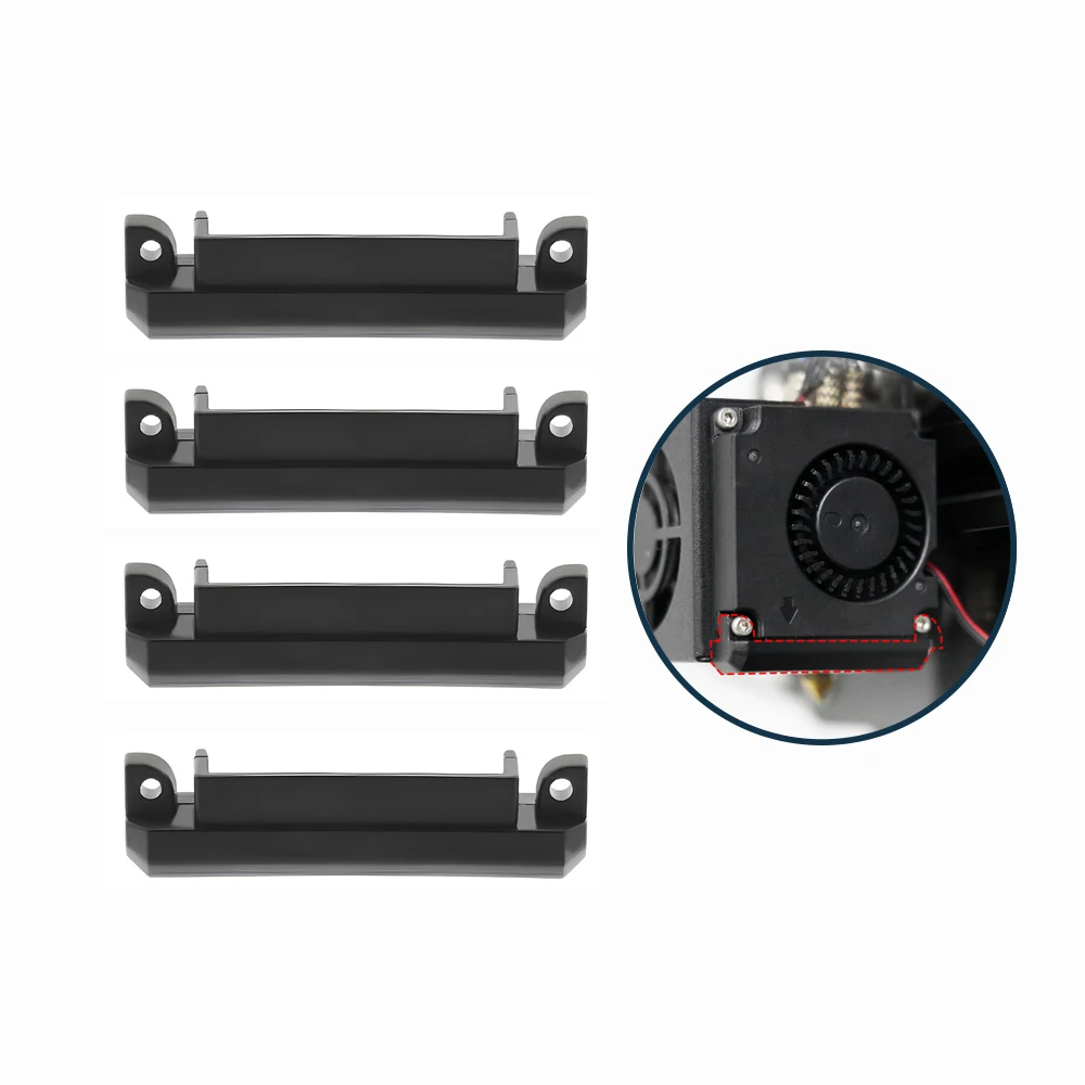 Mega 4pcs 4010 Fan Mounting Brackets Air Duct for Hydraulic Blower 3D Printer Hotend Extruder Turbo for Creality CR-10 Ender 3