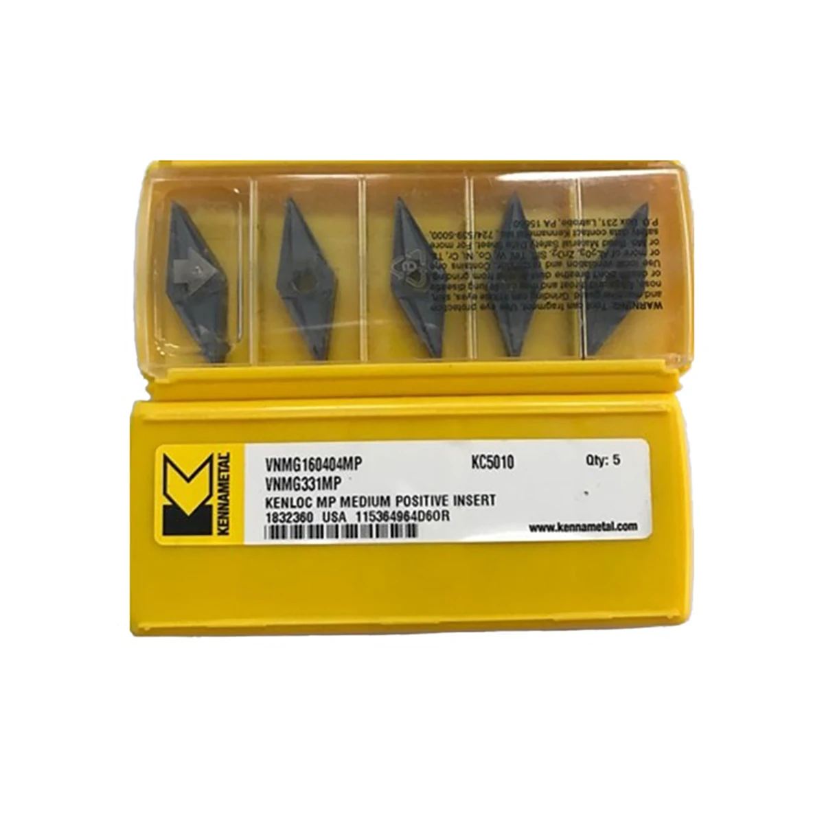

Kennametal 100% Original VNMG VNMG160404MP VNMG160408MP KC5010 VNMG160402MS KC5010 Medium-Roughing Carbide Turning Inserts
