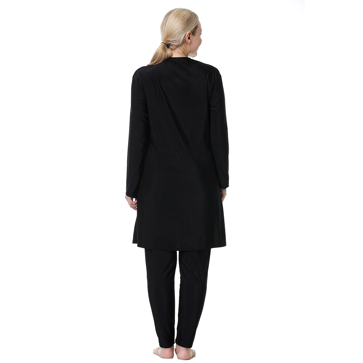 H1029 Muslim Women Fullcoverage  Long Sleeves Cover Up Burkinis Three Pieces Plus Size Swimwear Suits view 4