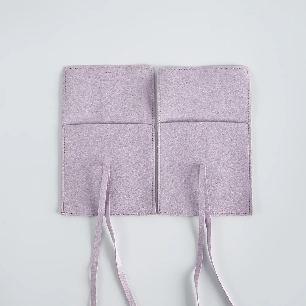 10Pcs Elegant Drawstring Microfiber Envelope Jewelry Storage Pouches