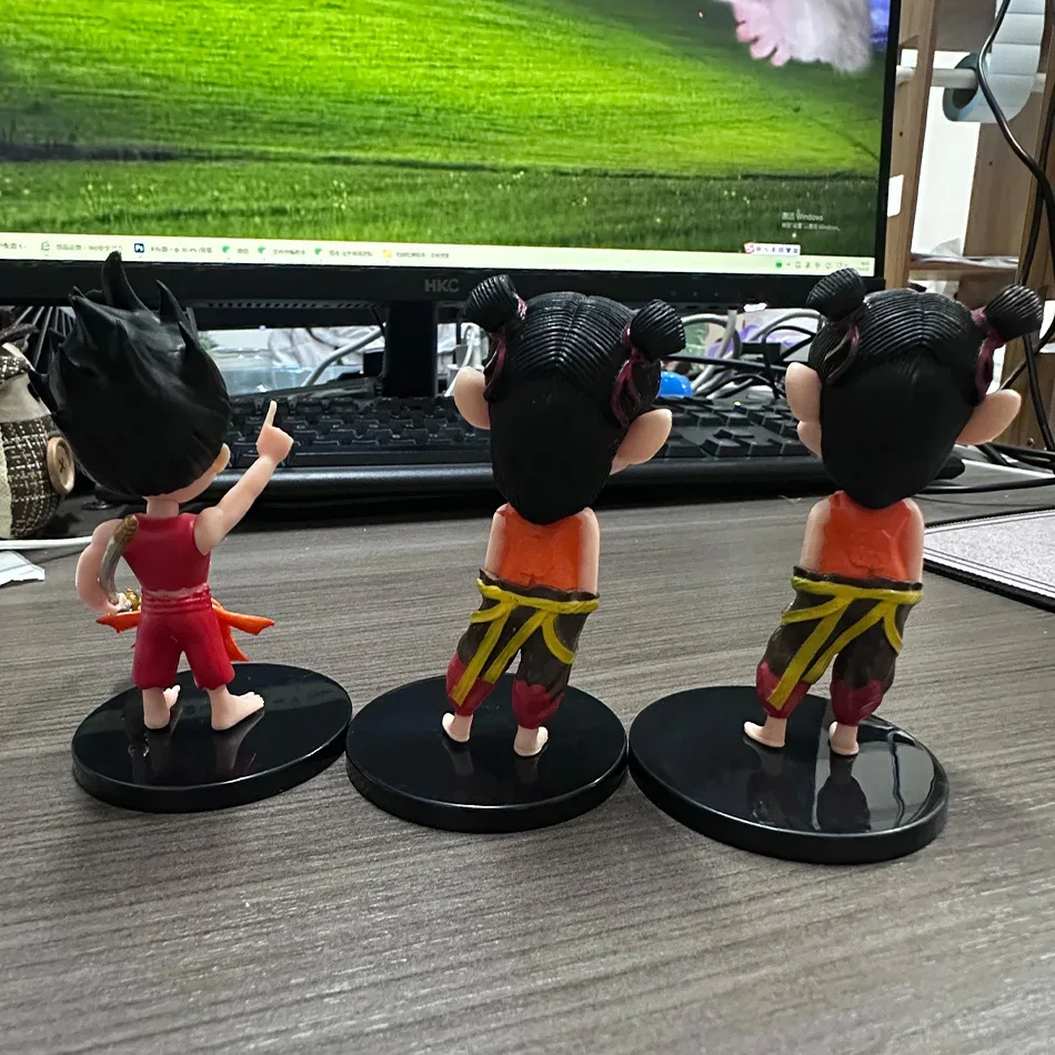 Offre spéciale Anime Nezha naissance du démon enfant Ne Zha Aobing dessin animé figurines modèle ornements enfants cadeaux d'anniversaire personnalisés