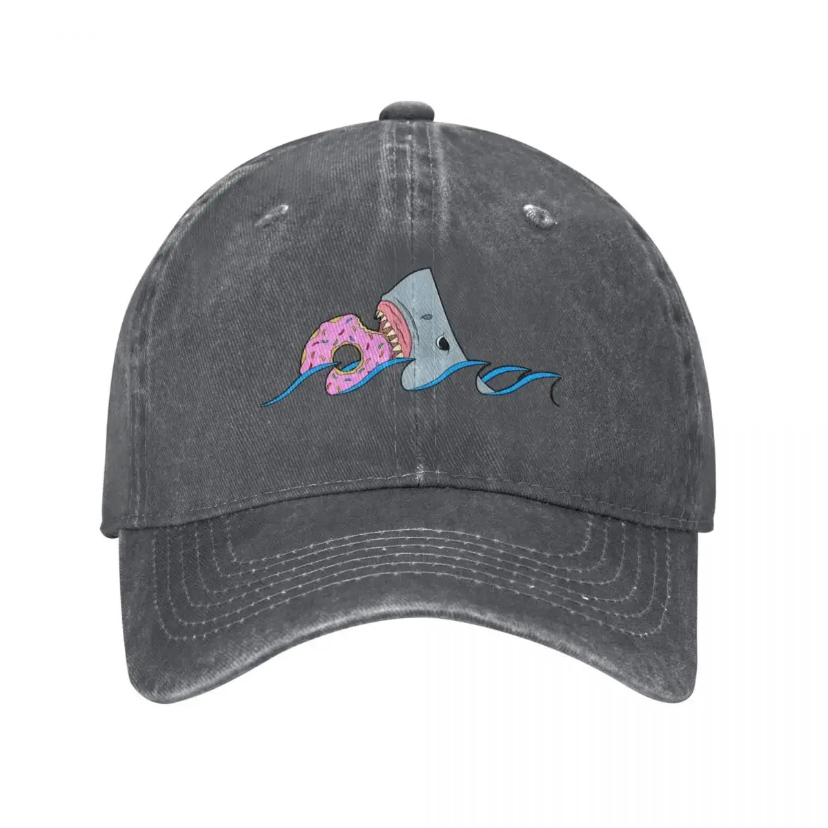 I eat what I want | Great White Shark eating a donut Baseball Cap |-F-| hiking hat Baseball For Men Women's