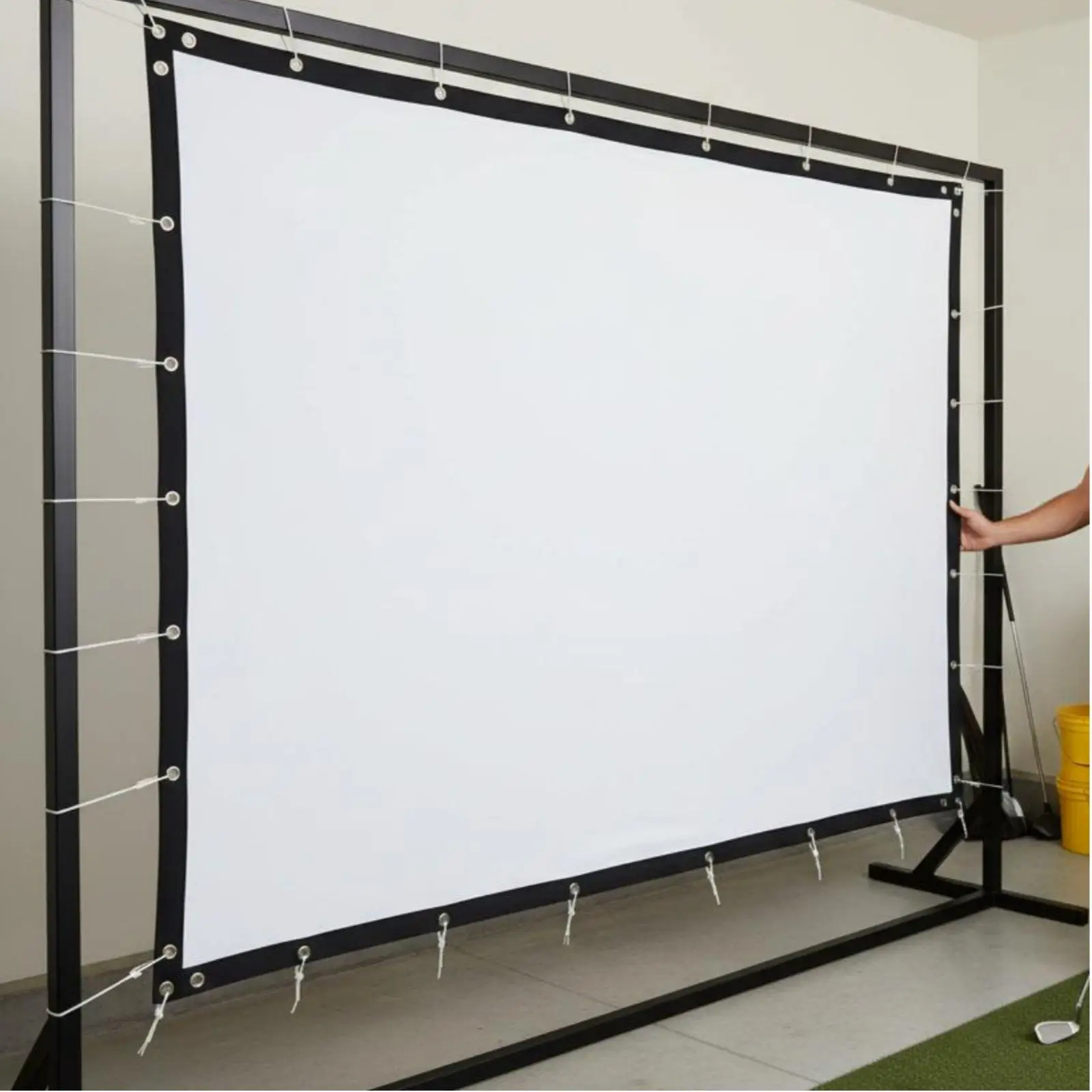 Golf Practice Screen Thickened Polyester Impact Barrier for Indoor Sports Gear Golf Simulator Setup