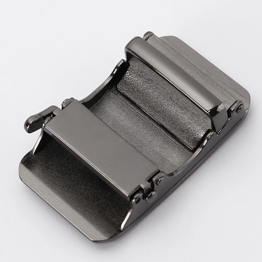 قابل للتعديل سبيكة واسعة حزام مشبك أسود الملمس الرجال سبيكة حزام مشبك 3.5 سنتيمتر دائم حزام التلقائي أبازيم حلية #3