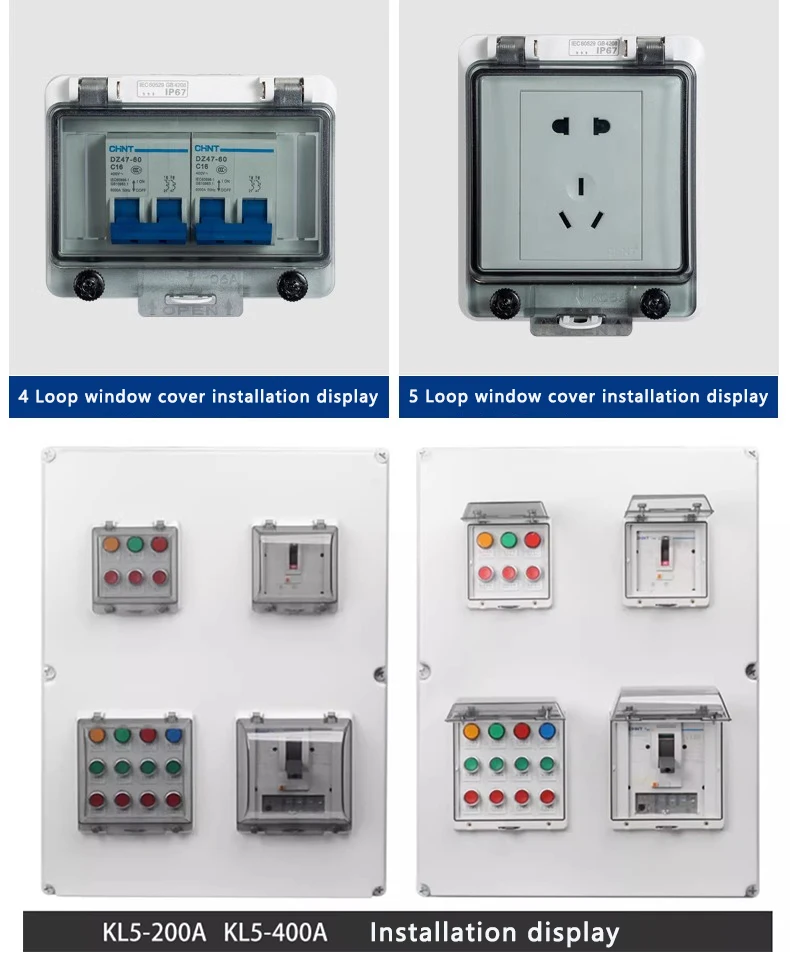 Copertura protettiva trasparente in plastica impermeabile per esterni per copertura antipioggia per interruttore automatico scatola interruttori trans