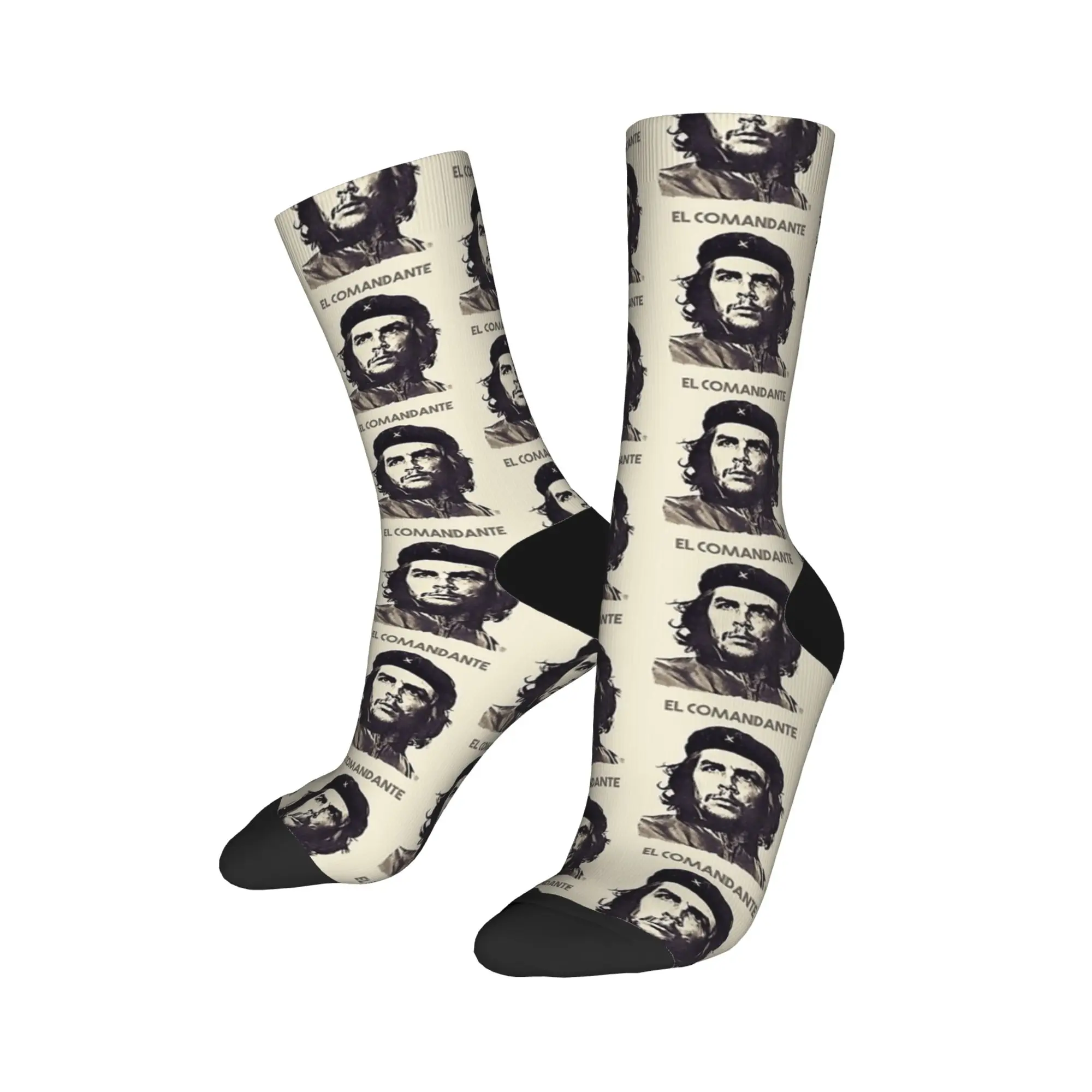 キューバの司令官としてのチェ・ゲバラ  靴下 抗菌ストッキング 大人男性 暖かい ソフト クライミングソックス 冬 ノベルティプリントソックス