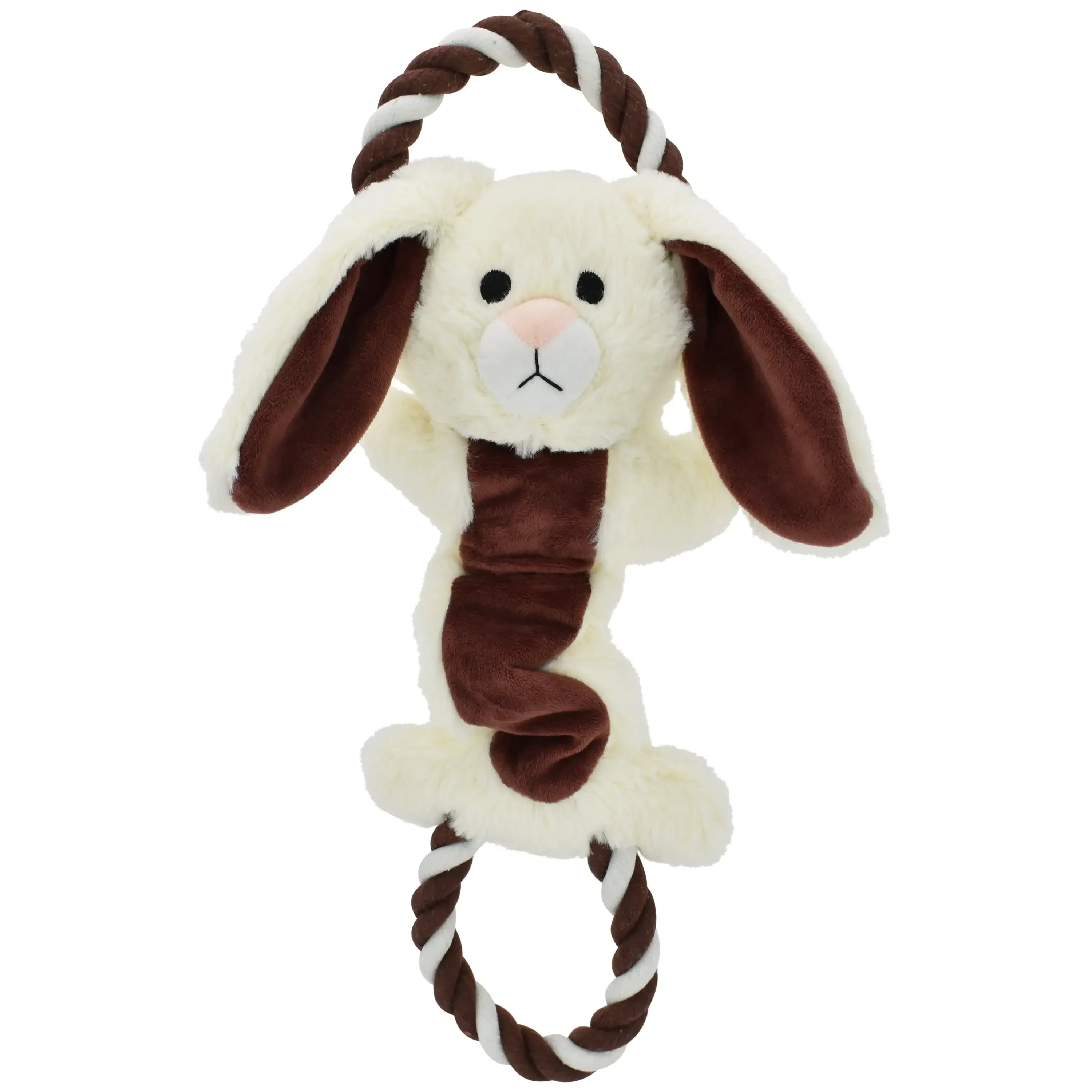 Уютный приятель с веревочной игрушкой для собаки, тянущим и мятым животным