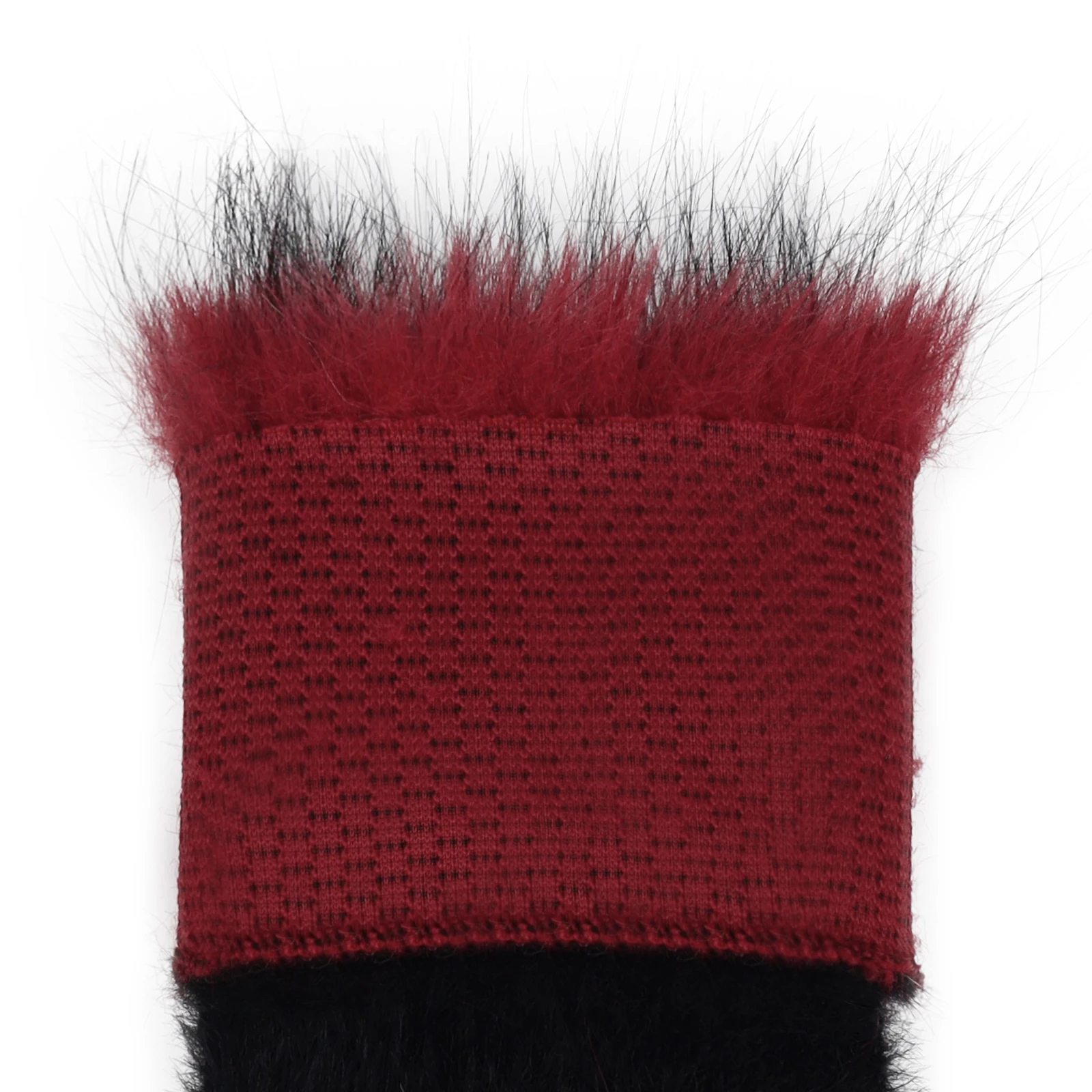 أصفاد معصم قصيرة من الفرو الصناعي، أساور معصم شتوية منفوشة من الفرو، ملحقات تدفئة الذراع #6