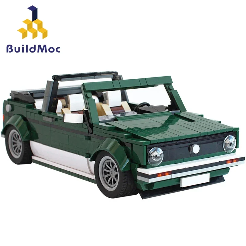 

BZB Green Cabriolet Building Blocks 967 Pieces High-Tech Dazzling Speed Vehicle Model Bricks Toys Adult Kid Eudcation Gifts