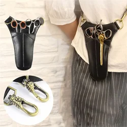 PU Leather Haircut Scissors Bag Portable Professional Salon Pouch Bag Hairdressing Hairstyling Scissors Case Holster Hairdresser