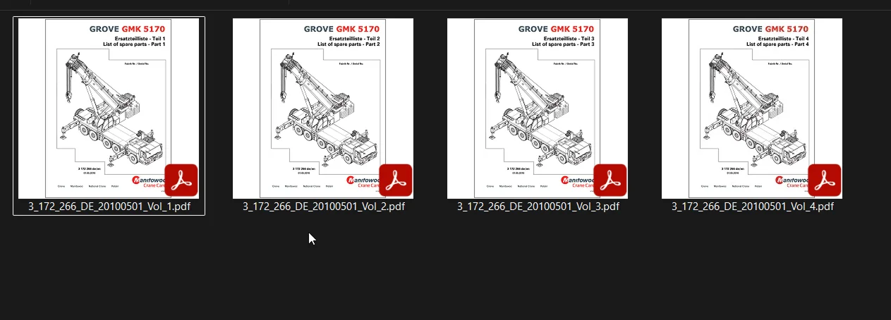 

Руководство по каталогу запасных частей AutoDVD Grove GMK Crane 2023, PDF EN DE