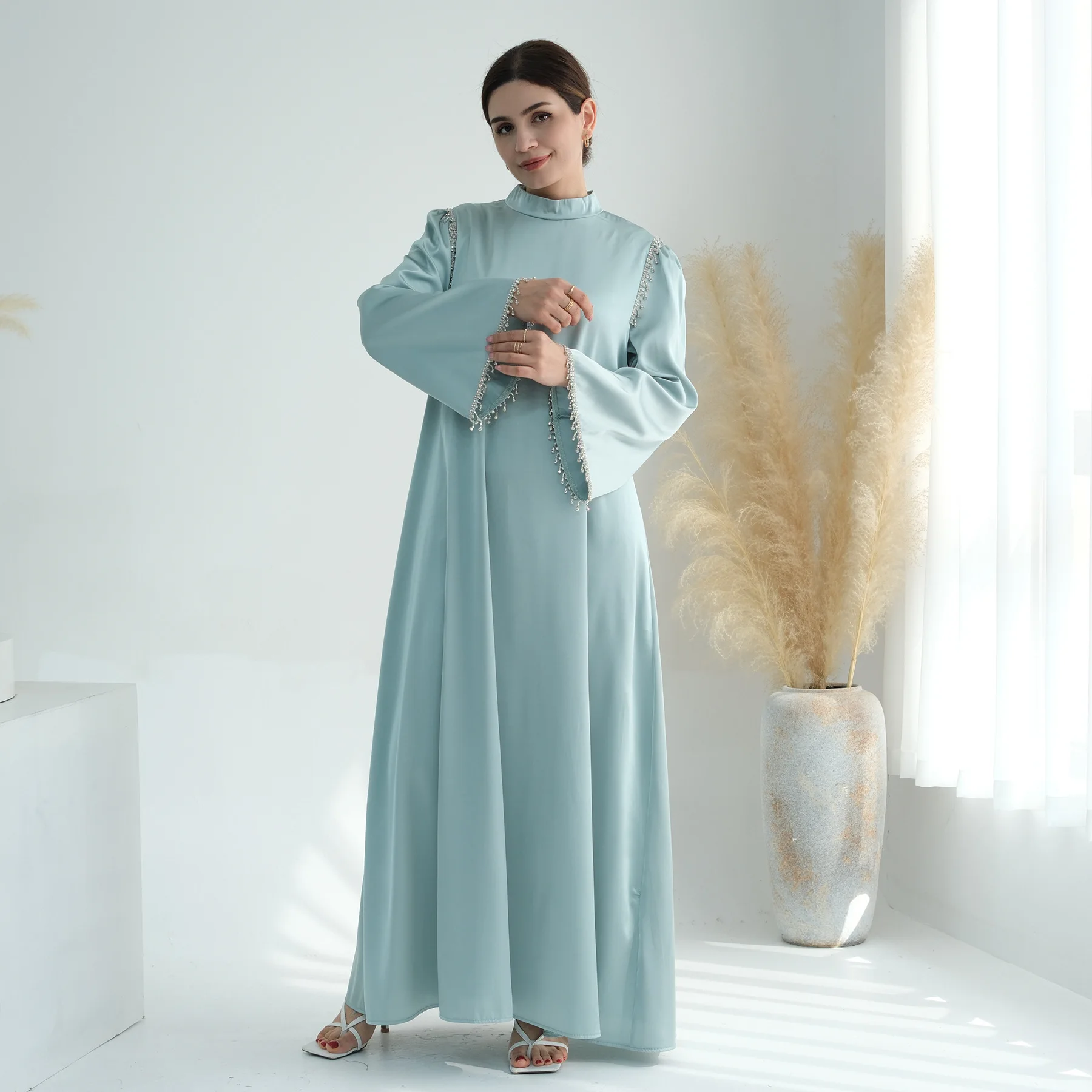 Muslim Dubai Türkiye Dubai Beautiful Elegant Beaded Dress LR710