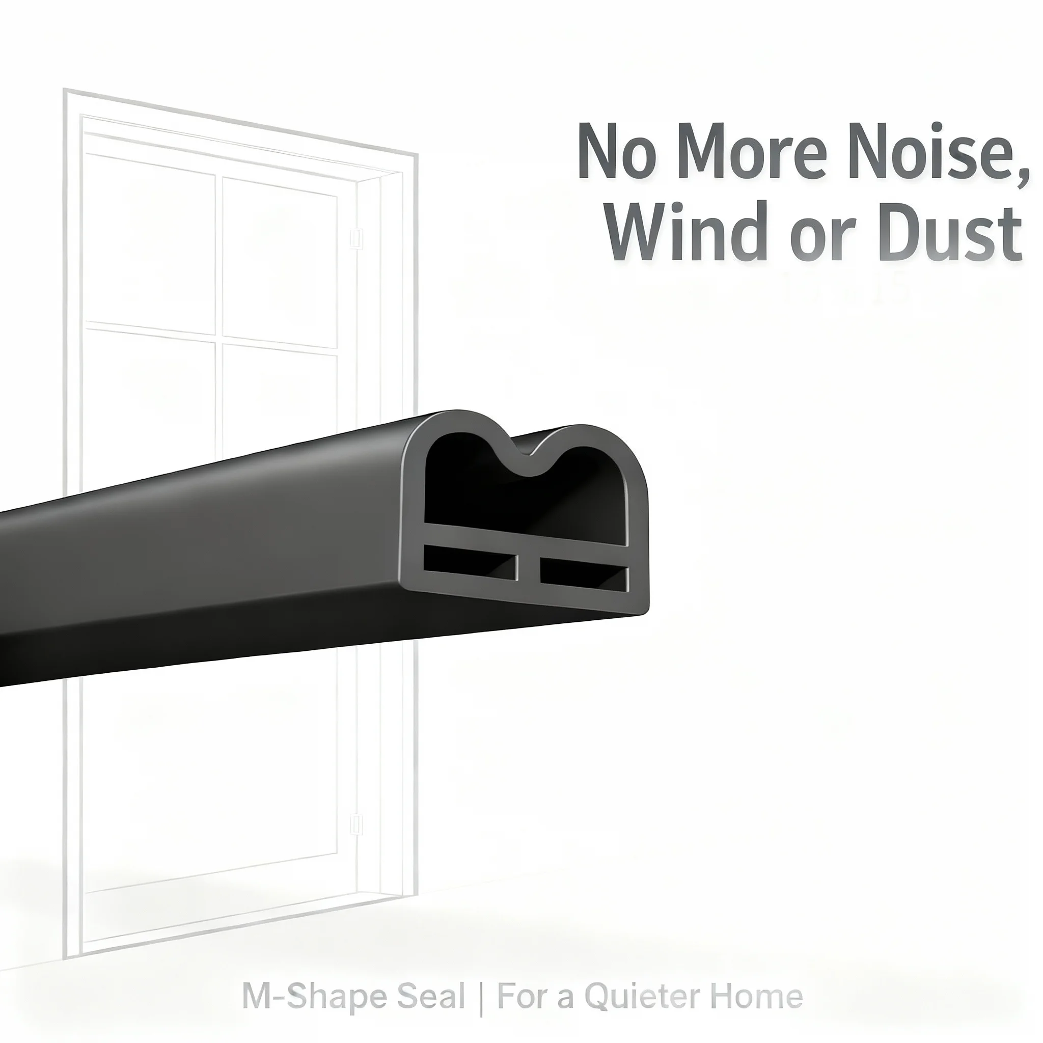 

Уплотнительная лента для дверей и окон M-образной формы, 3-канальная, звукоизоляционная, шумопоглощающая, защита от непогоды