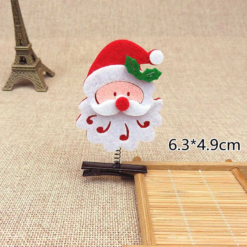 

10Pcs Hair Clips Christmas Theme Cartoon Barrettes for Holiday Hair Accessories Festive Party Decor