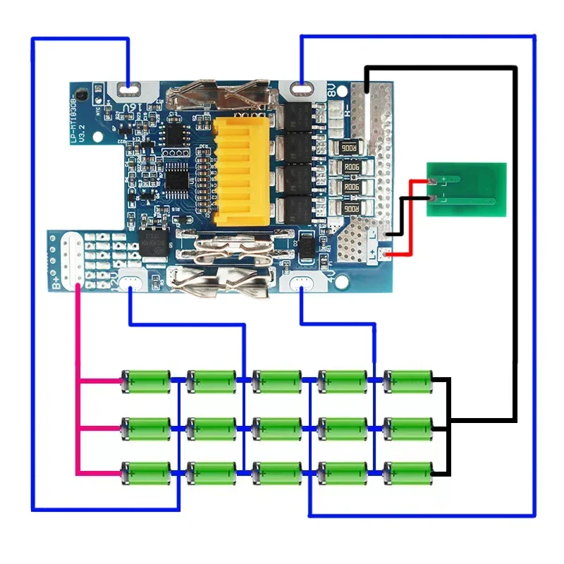 Caja de batería de iones de litio BL1890, placa de circuito de protección de carga PCB, caja de carcasa BL1860-15 para Makita 18V 9.0Ah, carcasa de