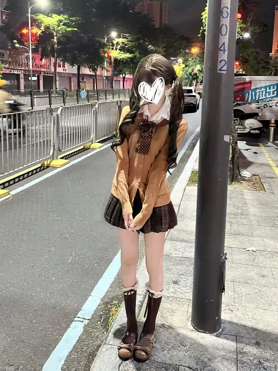 

Оригинальный японский вязаный свитер Sle JK orm, длинный све, осенне-зимний комплект, школьный комплект, милый мягкий ансамбль Faion для девочек