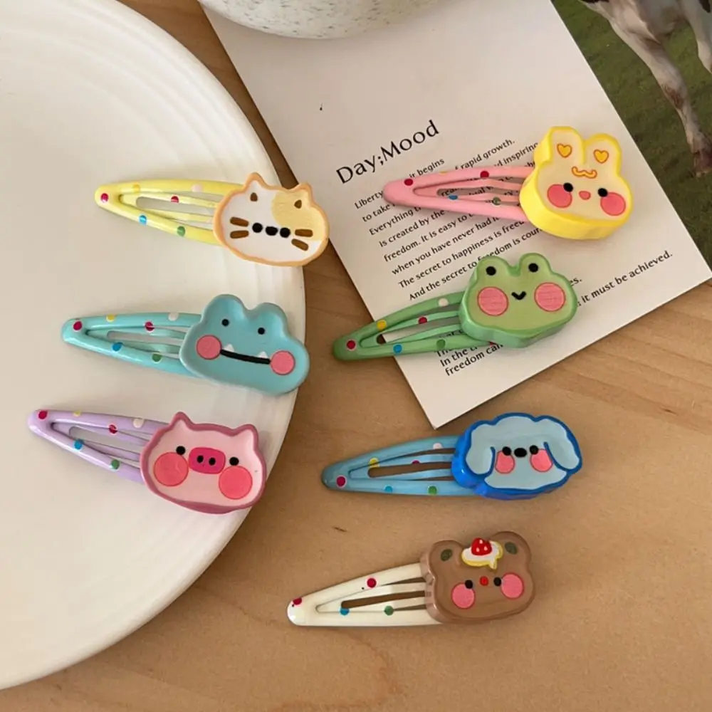 Elegante Koreaanse stijl cartoon haarspeld snoep kleur haaraccessoires schattige eendenbek clip kikker zijclips mooie haarspeldjes dagelijks