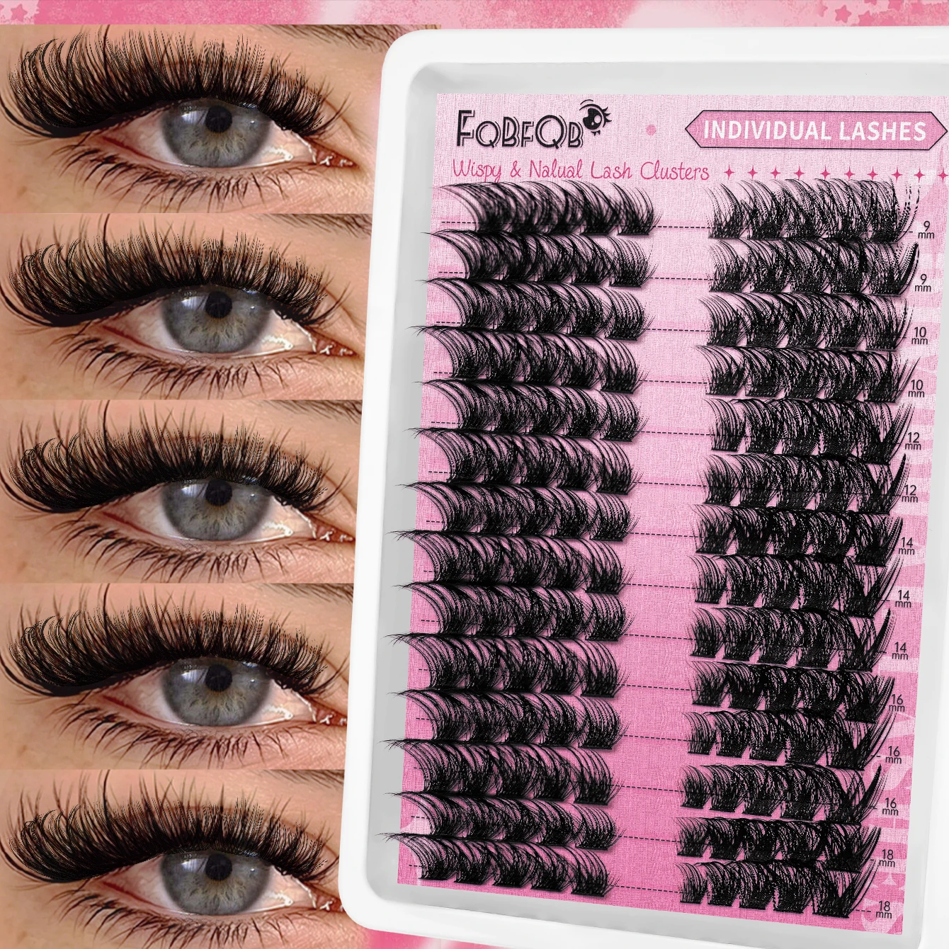 フォックスアイラッシュクラスター 96本入り Cカール 左右 - Eyelash Extension Fox Eye のレビューと価格