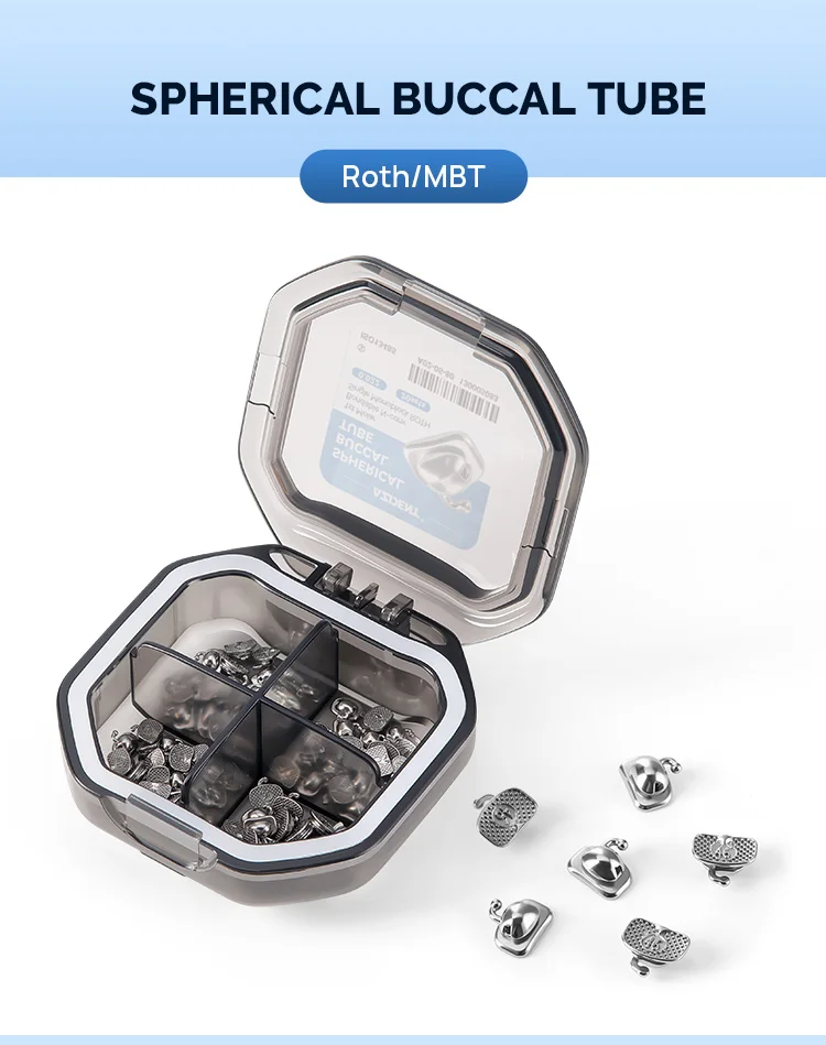 20 Sets AZDENT Dental Orthodontische Kieferorthopädische Kugelröhren für den 1. Molaren Zahn MIM Monoblock Bonding Nicht konvertierbar Roth MBT 0.022 – Detail 1