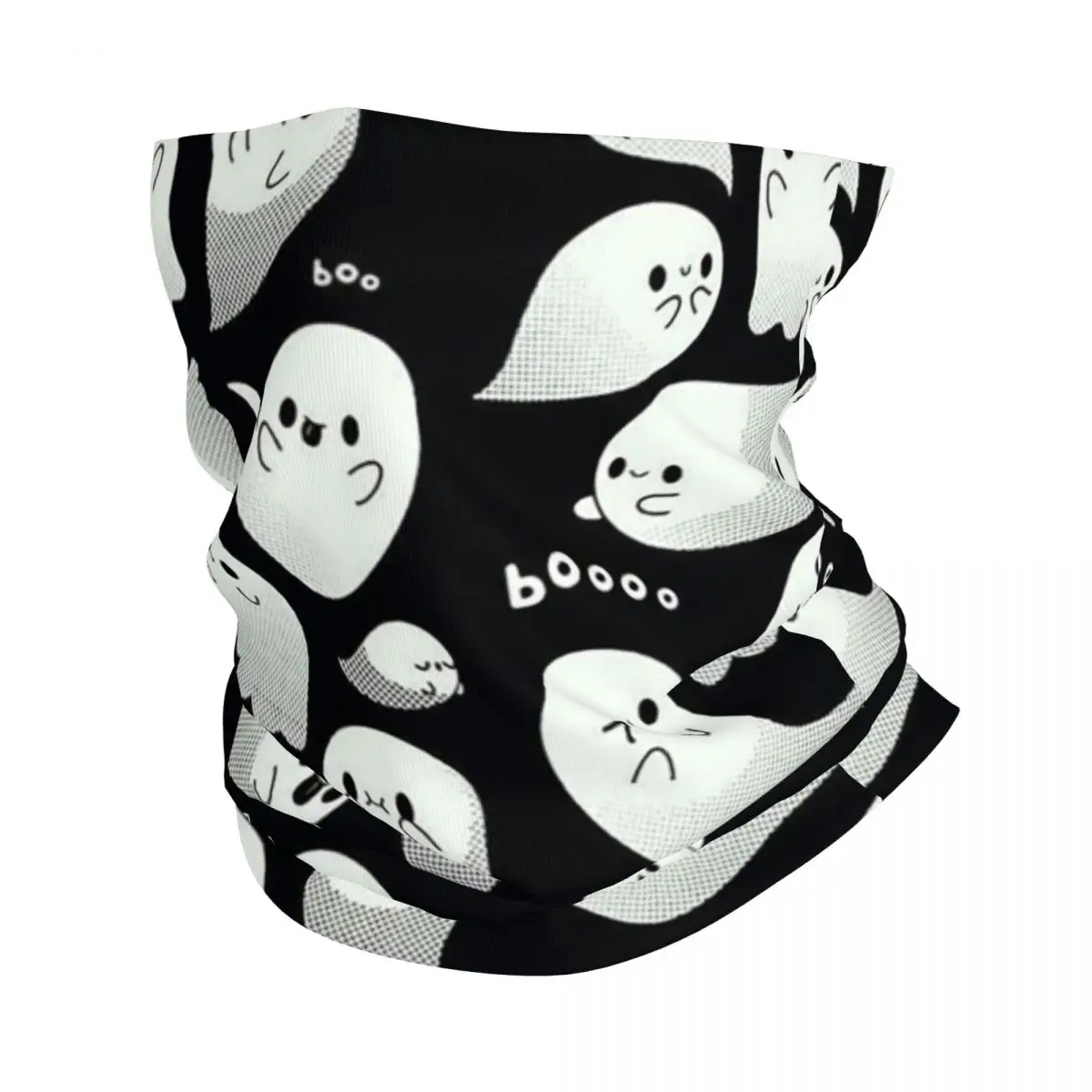 Ghost Pumpkin Halloween Bandana Neck Gaiter Printed Face Scarf Multifunction Cycling Scarf Outdoor Sports Adult Breathable