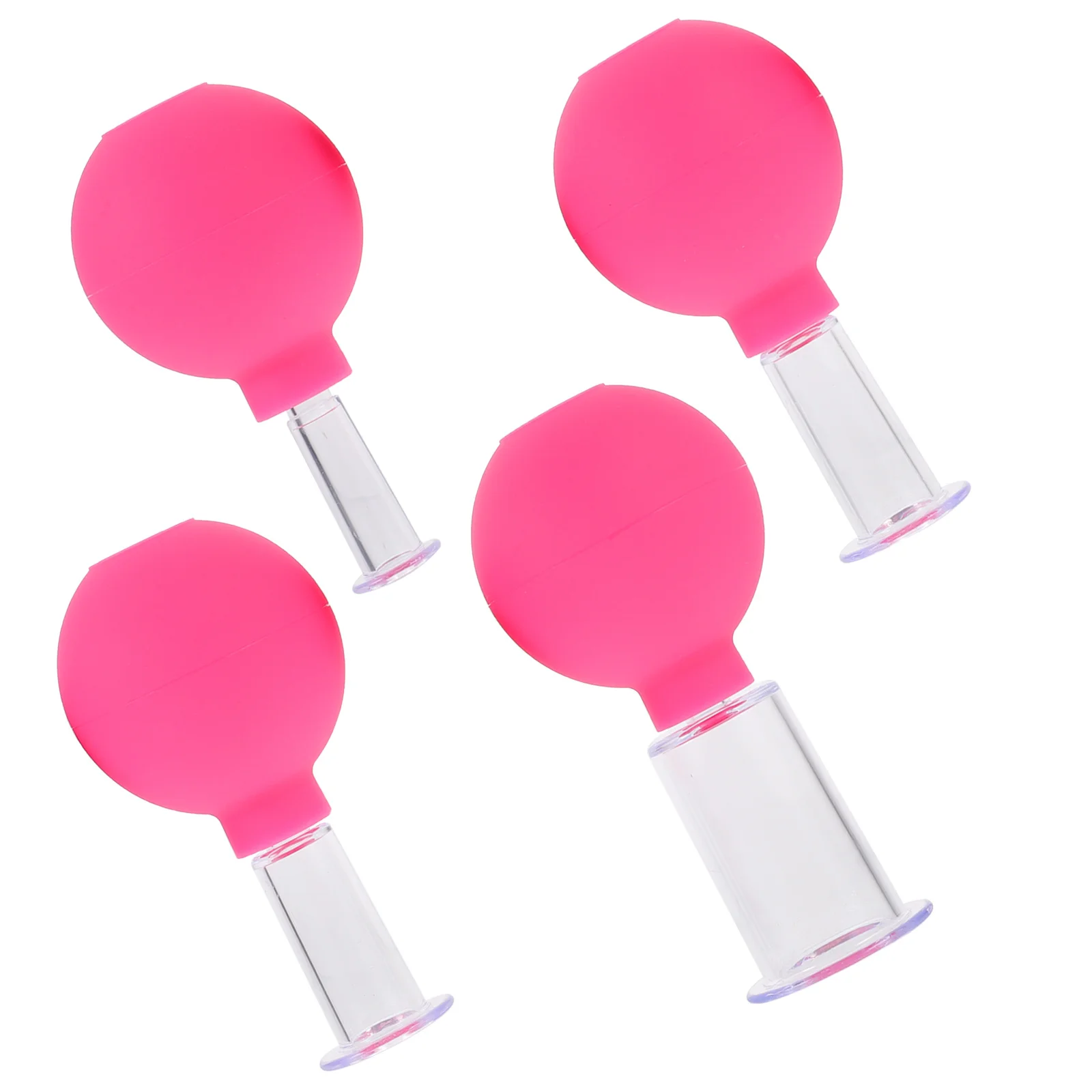 

4Pcs Massage Body Cups Rubber Vacuum Cupping Cups Kit Household Therapy Silicone Massage Tool Relaxation Pain Relief