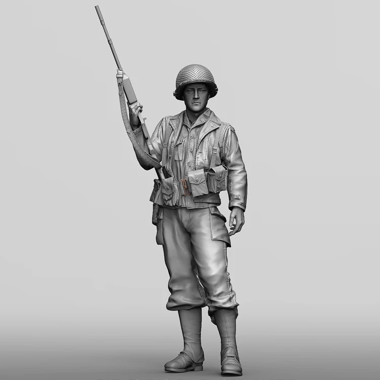 Figurine de Soldat GK en Résine, Kit Non Assemblé et Non Peint, Thème Militaire de la Seconde Guerre Mondiale, 1/16