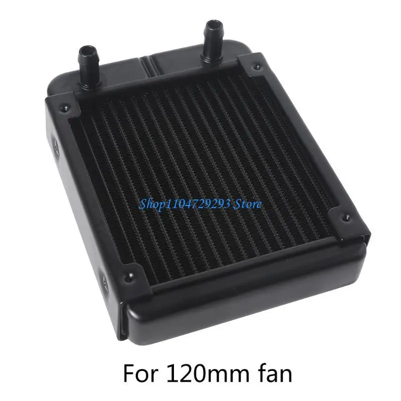 Y2GD 4.72"18 Tube Computer Water Cooling Radiator G1/4 Female Thread Heat Dissipation