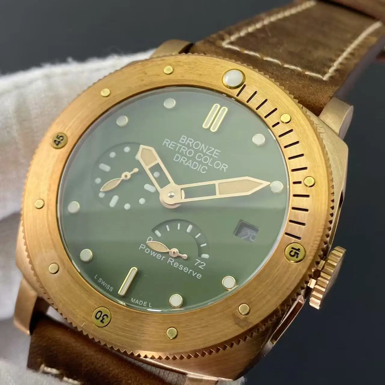 47MM Large Size Bronze Automatic Mechanical Men's Watch Luminous Diving Outdoor Sports fashion Trend