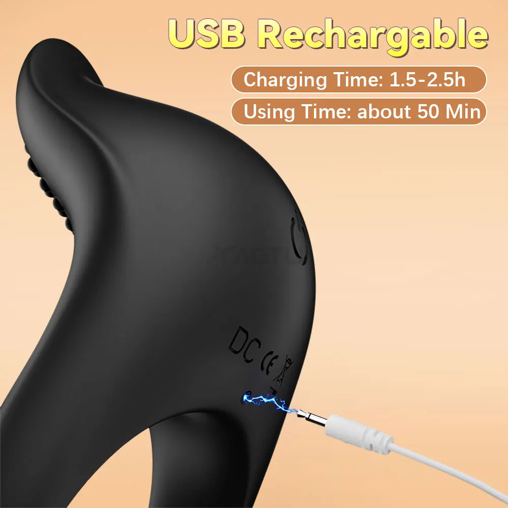 APP Control Vibrating Cock Ring for Men Ejaculation Delay Penis Ring Chastity Cage Clit Stimulator Adult Sex Toy for Couples - Image 6