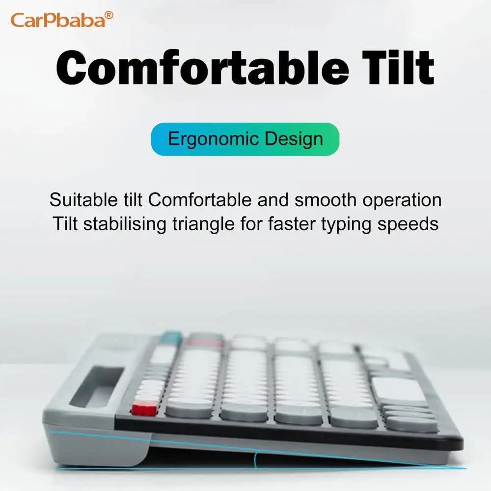 Carpbaba 806 Keyboard dan Mouse nirkabel, Keyboard dan Mouse nirkabel dua mode, Kombo 2.4G Bluetooth 5.0, Keyboard membran, Mouse Keyboard BT dapat diisi ulang