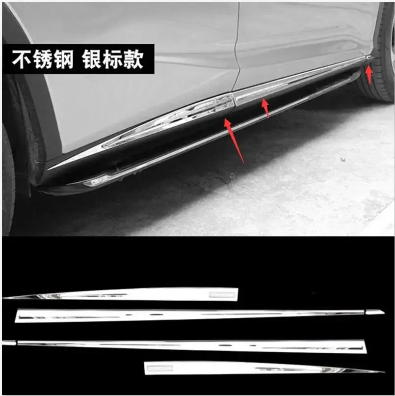 

6pcs Stainless Steel Chrome Door Body Side Molding Cover trims For NEW Lexus RX200t RX350 RX450h 2016 2017