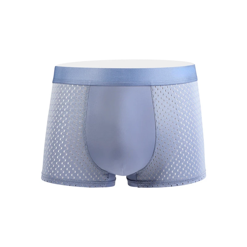 1 pz grafene uomo intimo Panty uomo Boxer pantaloncini AAA antibatterico ghiaccio mutandine di seta mutande a rete slip traspiranti da uomo