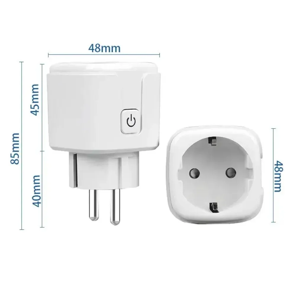 MeleryTuya WiFi Smart Socket 16A EU Plug Live Monitoring Timer Remote by Alexa Google Home Voice Control Household Appliances