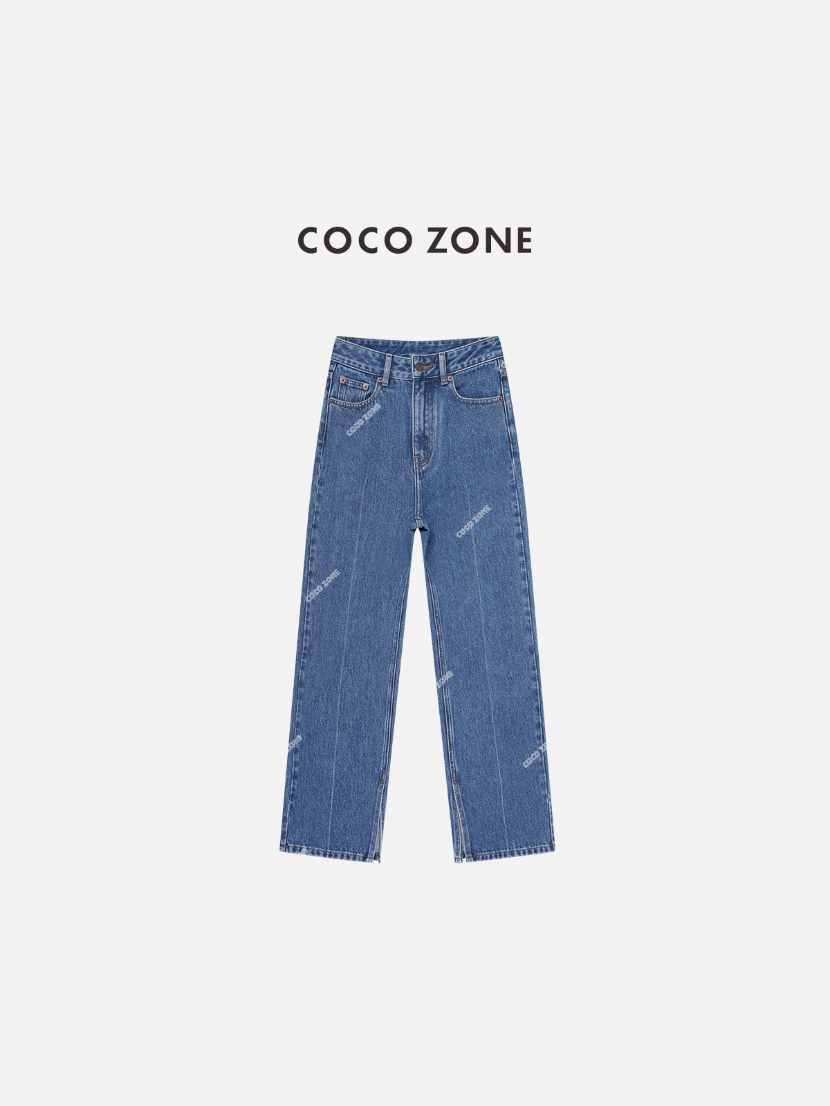 

Повседневные джинсы из денима с разрезами и декоративной строчкой спереди, женские премиум-джинсы стандартного кроя, летняя коллекция, китайский производитель