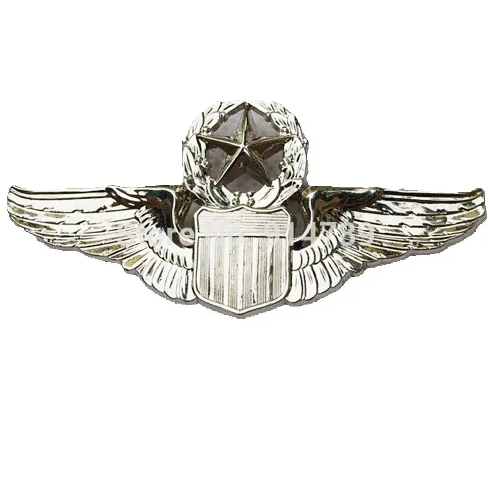 U.S. AIR FORCE USAF MILITARY COMMAND PILOT METAL WINGS BADGE PIN BROOCH