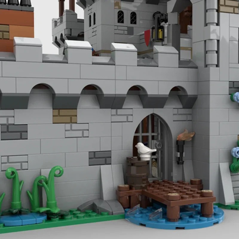 Medieval Fortress Model Building Bricks, Moc, Warrior Castle, Tecnologia Blocos Modulares, Brinquedos de Natal, Conjuntos DIY, Presentes de Montagem